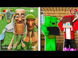 JJ and Mikey Watching on TUNG SAHUR, BOMBARDINO CORCODILO, TRALALERO TRALALA in Minecraft - Maizen