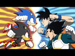 Sonic and Shadow VS Goku and Vegeta - MULTIVERSE WARS! 🥏💥🐉