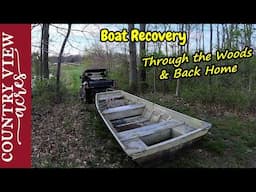 More Progress on the Home Library.  Dragging the Boat Through the Woods, to Bring it Back Home.