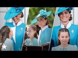 Kate Middleton & Princess Charlotte TWIN In Aqua at Trooping the Colour