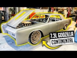 7.3L Godzilla Swap Continental Assembly + Twin Turbo LS Continental Metal Work! -  LS Lincoln Ep. 4