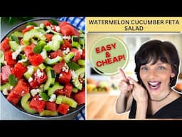 THE BEST WATERMELON CUCUMBER FETA SALAD RECIPE | EASY & BUDGET FRIENDLY PERFECT SUMMER SALAD !