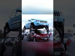 The Car That Drives Over Other Cars!  #futureflying #shorts #viralvideo