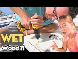 ⛵️WRECKING OUR RIG & ROTTEN mast step?! | DIY Sailboat Teak Deck Removal | Hallberg Rassy 352