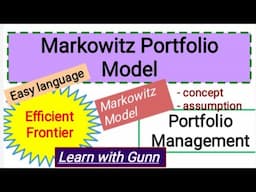 Markowitz Portfolio Model ( in hindi) , concept, assumption of Markowitz Model