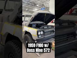Just listen to that big block. Such a cool build #fatfendergarage #fordf100 #59f100 #fridgetruck