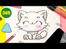 How to Draw a Cute cat Step by Step – Kawaii Drawing Tutorial