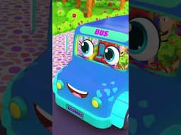 Wheels On The Bus #shorts #nurseryrhymes #kindergarten #vehiclesrhymes #carcartoons #streetvehicles
