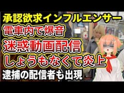 【迷惑系配信者】インフルエンサーさん電車内での迷惑行為動画で炎上！路上踊ってみたで逮捕者も出てしまう