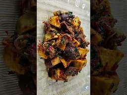 Oven baked sweet potatoes and baked ram meat stir fry #bakedpotato #food #follow