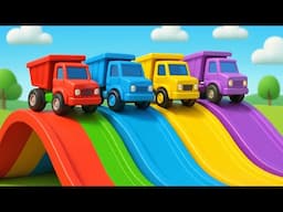 THE CAR COLORS SONG | Wheel on Bus | Nursery Rhymes & Baby Songs