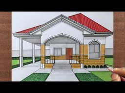 How to Draw a House in 1 Point Perspective