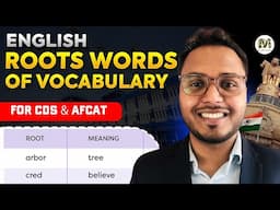 Most Important Word Roots for CDS & AFCAT 2025 | Vocab Tricks + PYQs