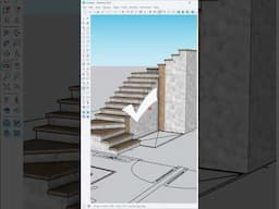 ✅Learn to create stairs in Sketchup #youtubeshorts #new #sketchup #viralvideo