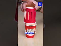 Faça um ABAJUR GIRATÓRIO com COPOS e VELA!