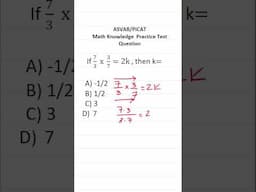 Solving Equations: ASVAB/PiCAT Math Knowledge Practice Test Question #acetheasvab with #grammarhero