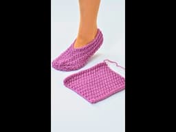 Easy and Quick Knitted Slippers Miarti🧶