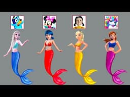 Create the BEST Mermaid Fashion with Disney Princess Elsa, Ladybug and Friends | Fashion wow