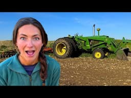 OLD Tractor Working Sweet Corn Patch