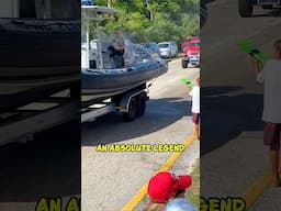 Kid’s Water Gun Aim Is Too Good… Cop Didn’t See It Coming 😳😂 #shorts