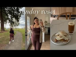 SUNDAY RESET | slow & productive day, grocery shopping, run with me