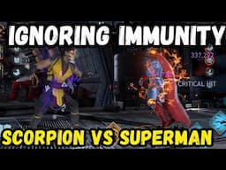 Puppet Spam Scorpion Destroys Dot Immune Superman in Injustice 2 Mobile #injustice2mobile