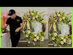 How To Make A Floral Wreath Using Flowers / Floral Design / Ramon At Home