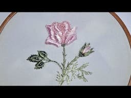 How To Stitch a Realistic 3D Rose Step By Step! Rose Sillk 3D Embroidery