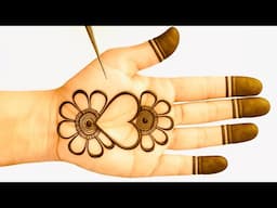New Stylish Heart ♥️ Mehndi Design | Easy Simple Mehndi Design | Front hand Mehndi Design | Mehandi