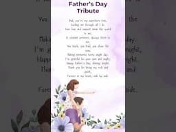 Father’s Day Poem in English | Poem for kids in English | #shorts #shortsfeed #writtentreasures