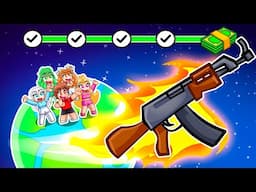 Roblox Launch A Gun To Space With MY CRAZY FAN GIRLS...