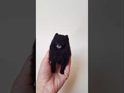 Needle felted Pomeranian dog sculpture 🐩