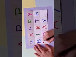 DIY Happy Birthday Card #shorts