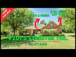 Mustang OK Home for Sale on 6 Acres! | Peaceful Retreat Near OKC Under $500K