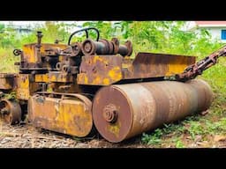 Restoration Project a Severely Damaged Roller Compactor Vibrating // Restore a Dilapidated Roller