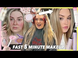 come to the hair salon w me 💇‍♀️ ft my go-to 5 min makeup 💄💕