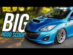 MAZDASPEED 3 BIG HOODSCOOP INSTALL | Does It Lower Intake Temps?