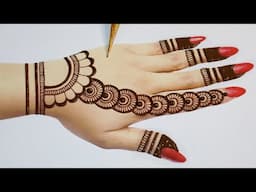 Easy simple backhand mehndi design | stylish mehndi designs| mehandi design| mehandi design| mehendi