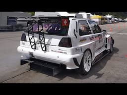 9,000+rpm VW Golf MK2 Turbo AWD with Hayabusa engine head Swap Sounds Amazing feat. Onboard footage!