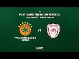 Panathinaikos BC AKTOR – Olympiacos | Post-Game Press Conference | Basket League – F G1