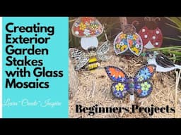 DIY Mosaic Garden Stakes – Easy Stained Glass Projects – Great for beginners!