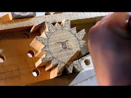 The Silent Art of Carving a Sun Spirit - Woodcarving ASMR