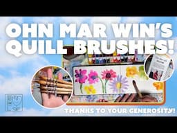 OHN MAR WIN’S NEW QUILL WATERCOLOUR BRUSHES ✨ UNBOX & PLAY