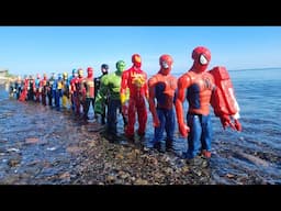SPIDER-MAN RED VS BIG HULK, THE HULK, AMAZING SPIDERMAN 2, CAPTAIN AMERICA VS TEAM THANOS 044, THOR