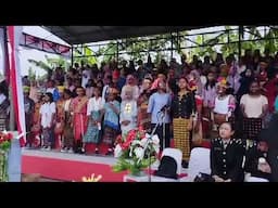 PADUAN SUARA DARI  SMP NEGRI ARSO DALAM RANGKA HUT RI KE-79