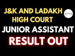 Junior Assistant High Court Result Out