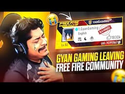 GYAN GAMING MANUAL ID BAN REASON💀 || GYAN BHAI LEAVING FREE FIRE😩 || GYAN GAMING HACKER