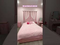 Pink bedroom reset 💖 pink vacuum #pinkdecor #pinklife