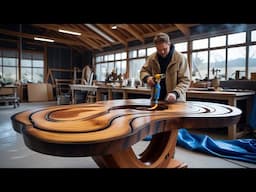 Woodworking Guide Making Burning Table // Create Perfectly Solid Coffee Table Furniture IDEAS