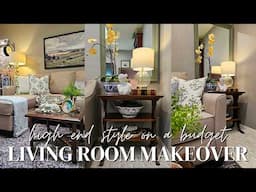 SMALL LIVING ROOM MAKEOVER BIG IMPACT - Budget Friendly Decorating Ideas Thrift Finds & DIY Projects